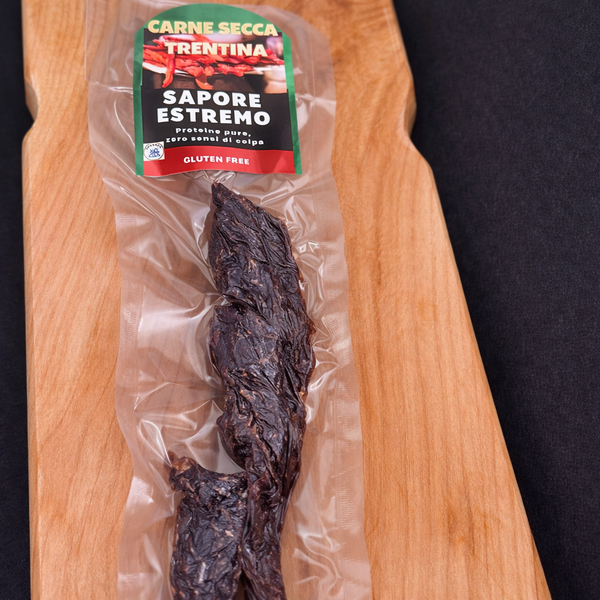 Carne Secca di Manzo Artigianale Trentina – Lo snack proteico intenso e irresistibile 🏔️